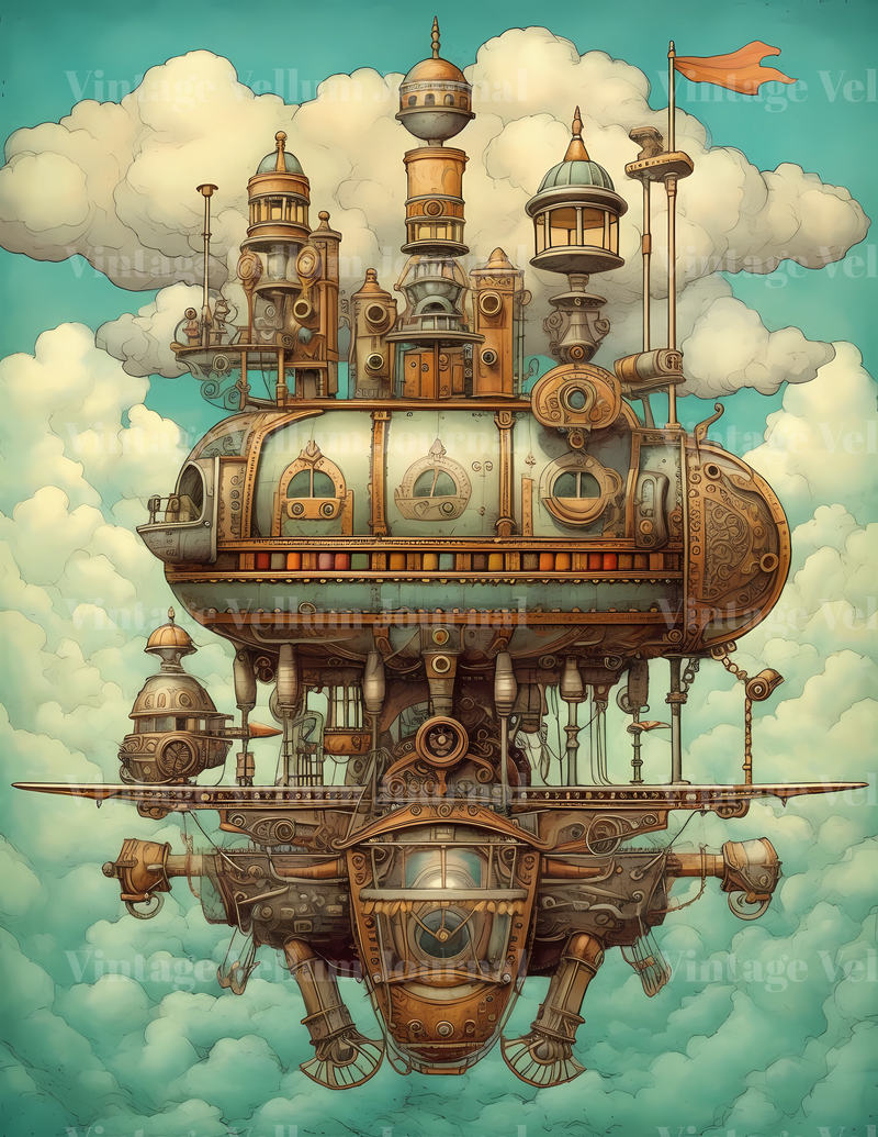 Steampunk Aviator World Junk Journal Pages - CraftNest