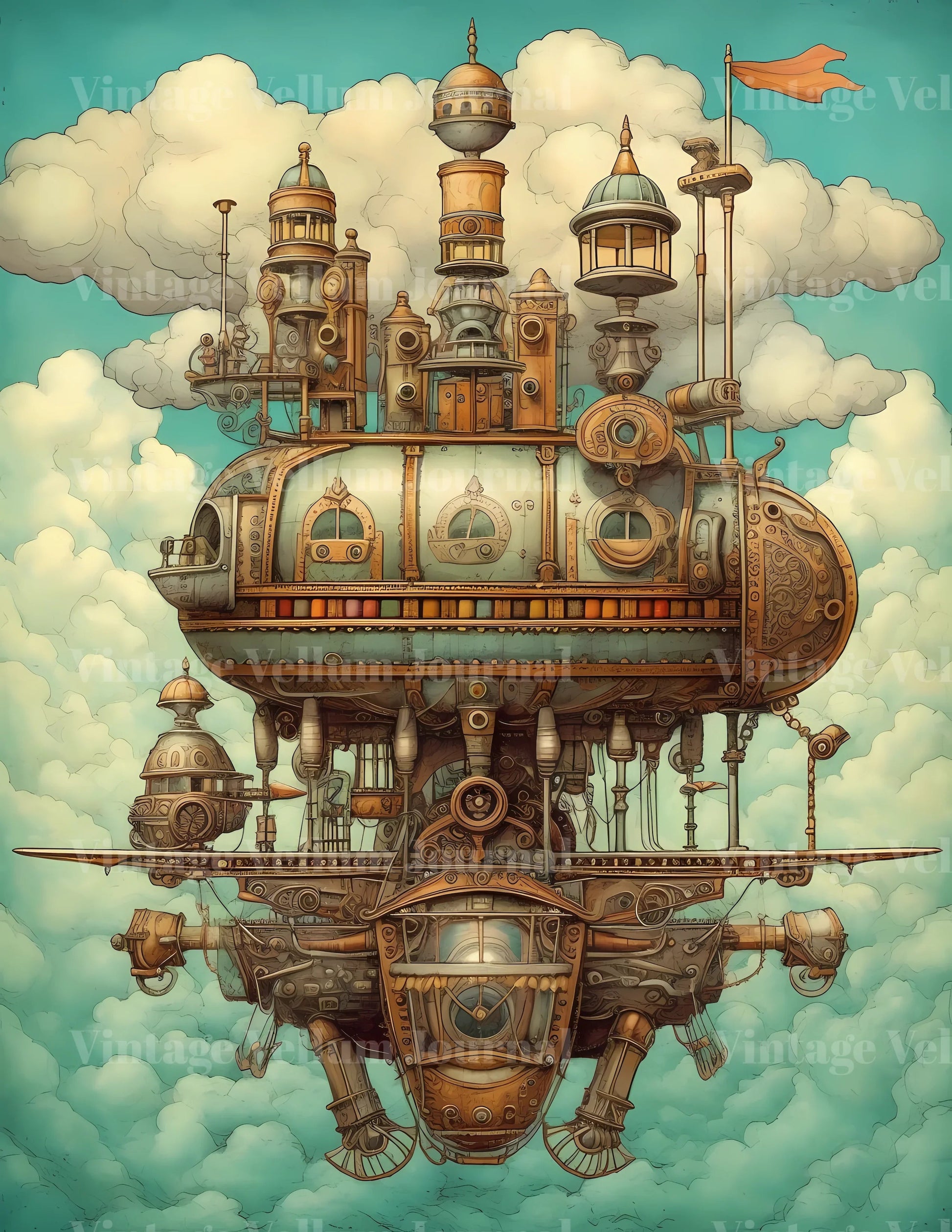 Steampunk Aviator World Junk Journal Pages - CraftNest