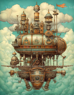 Steampunk Aviator World Junk Journal Pages - CraftNest