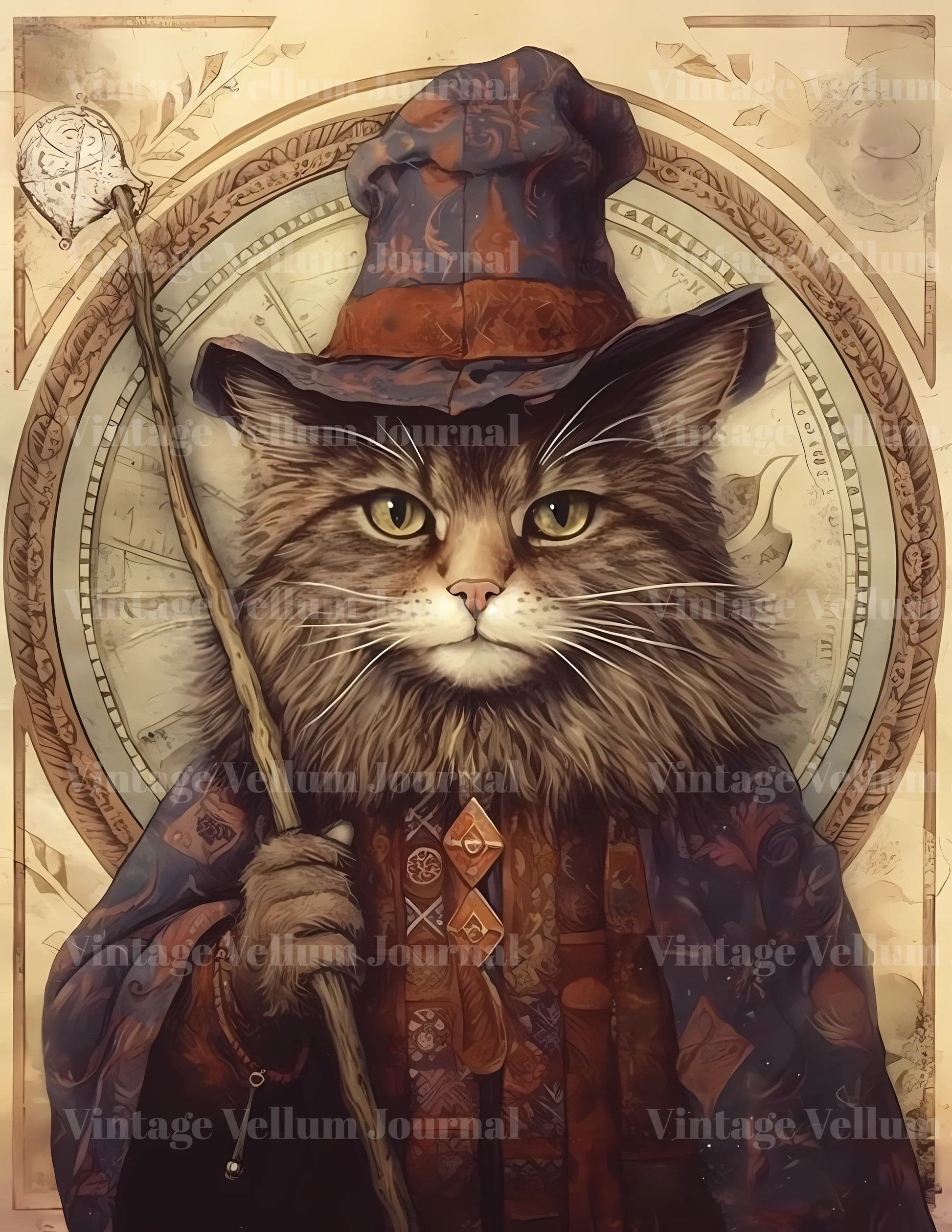 Wizard Cats Junk Journal Pages - CraftNest