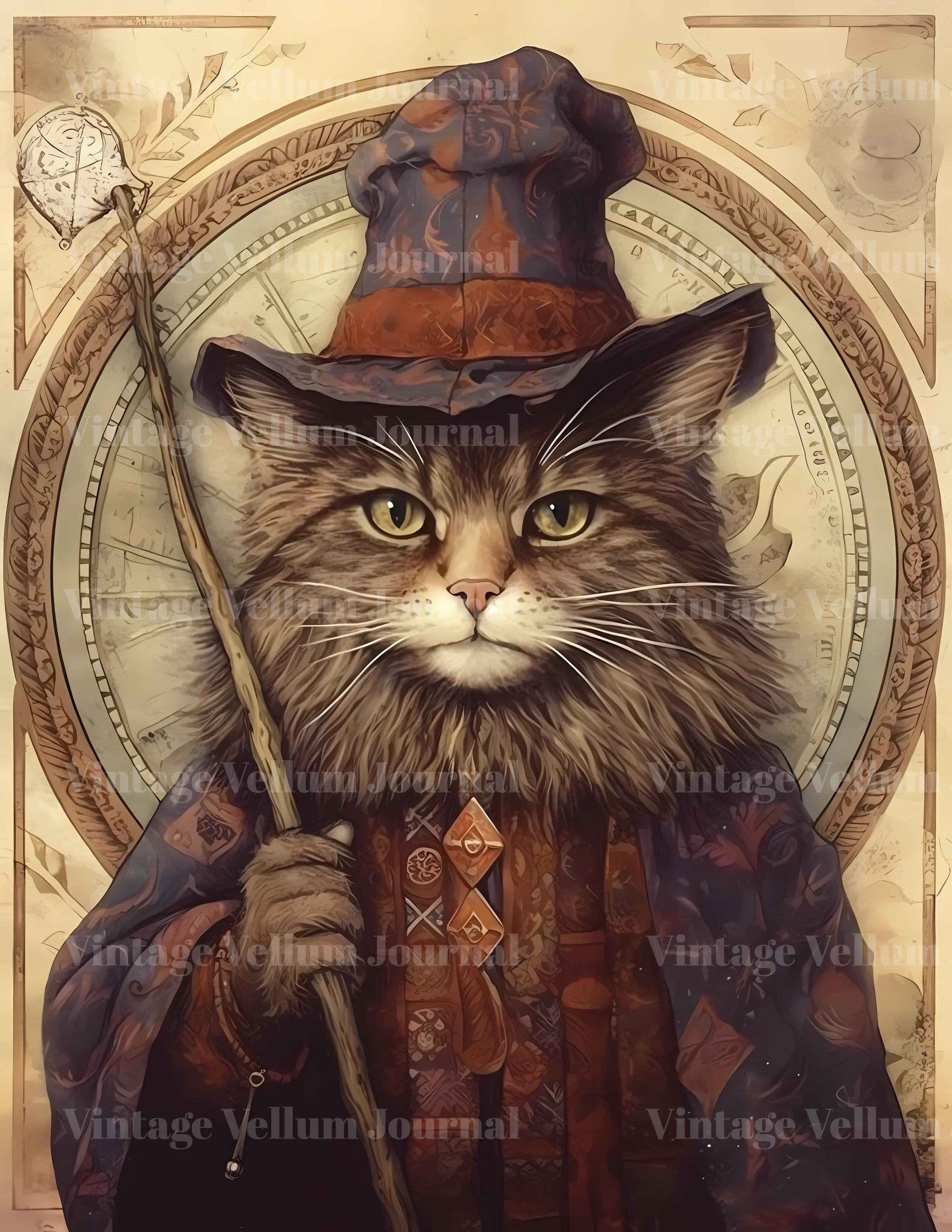 Wizard Cats Junk Journal Pages - CraftNest