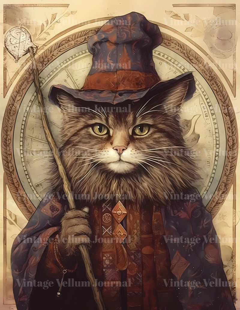 Wizard Cats Junk Journal Pages - CraftNest