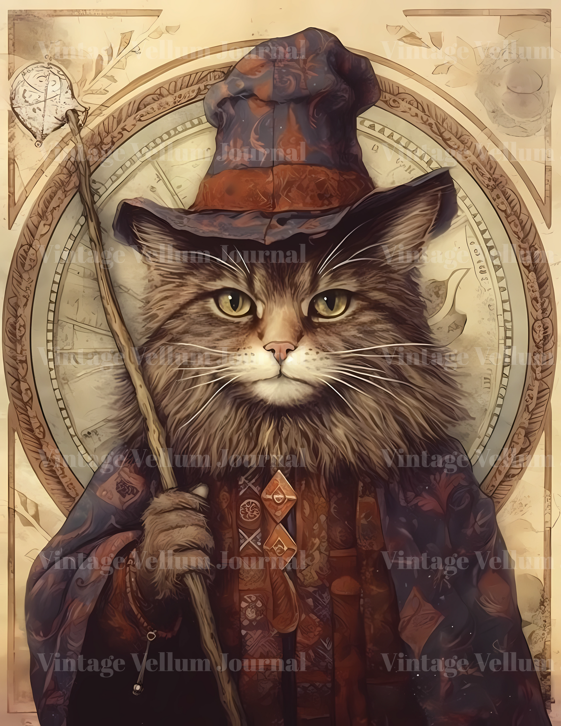 Wizard Cats Junk Journal Pages - CraftNest