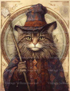 Wizard Cats Junk Journal Pages - CraftNest