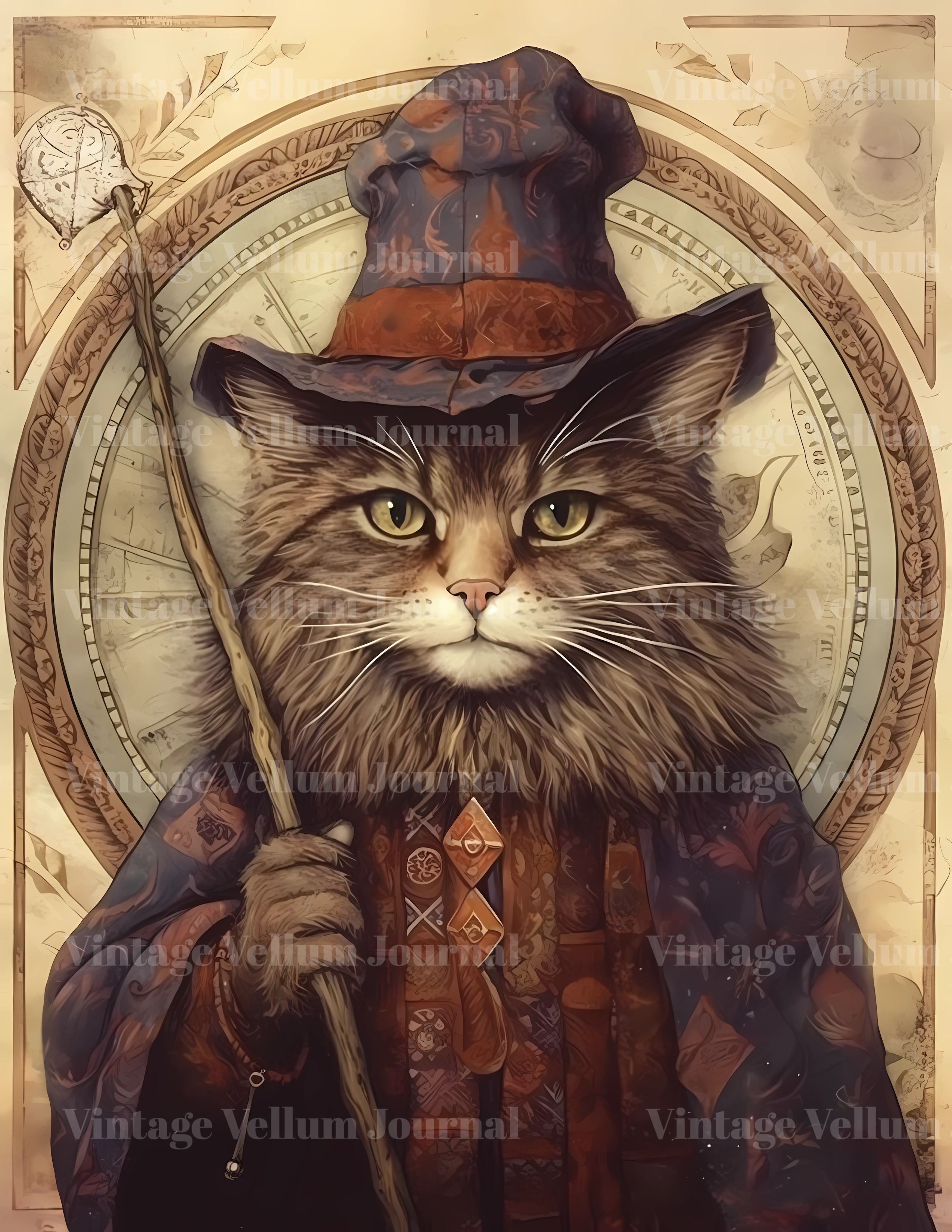 Wizard Cats Junk Journal Pages - CraftNest
