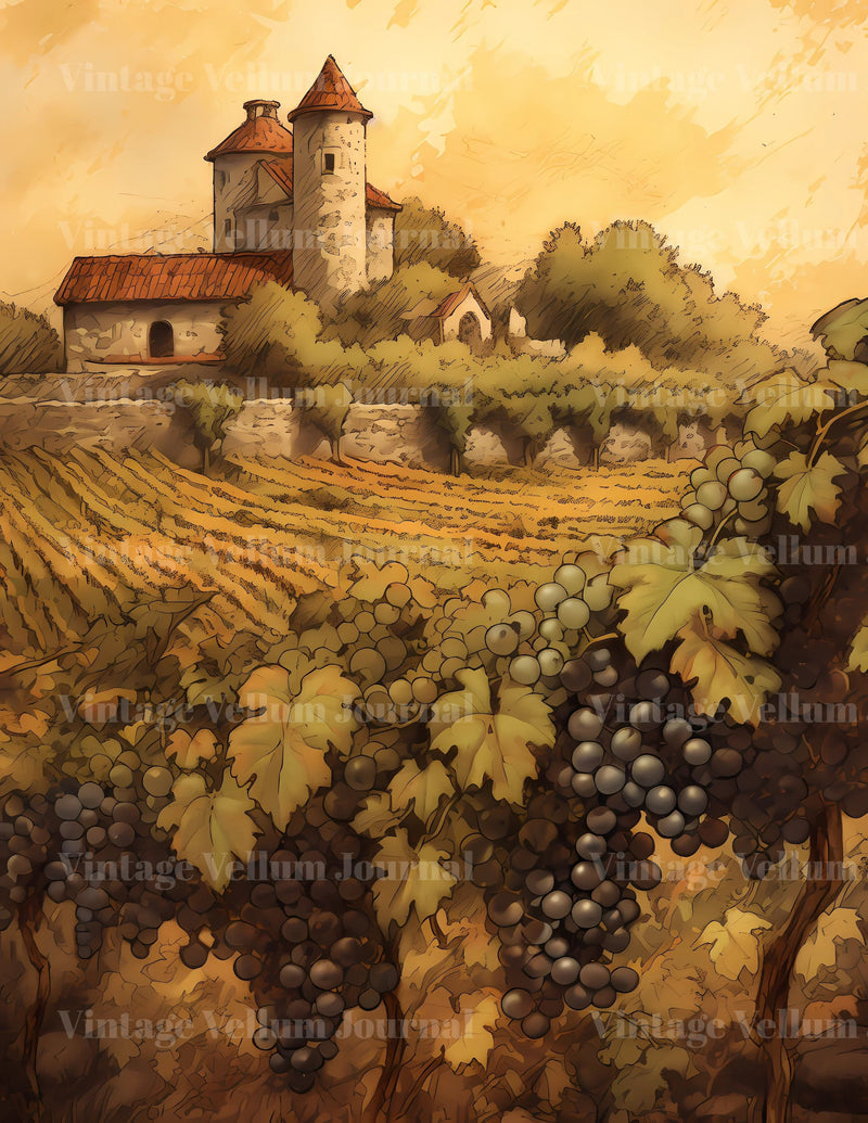 Winvery - Vineyard Junk Journal Pages - CraftNest