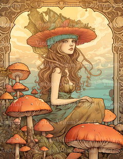 Mushroom Princess Junk Journal Pages - CraftNest