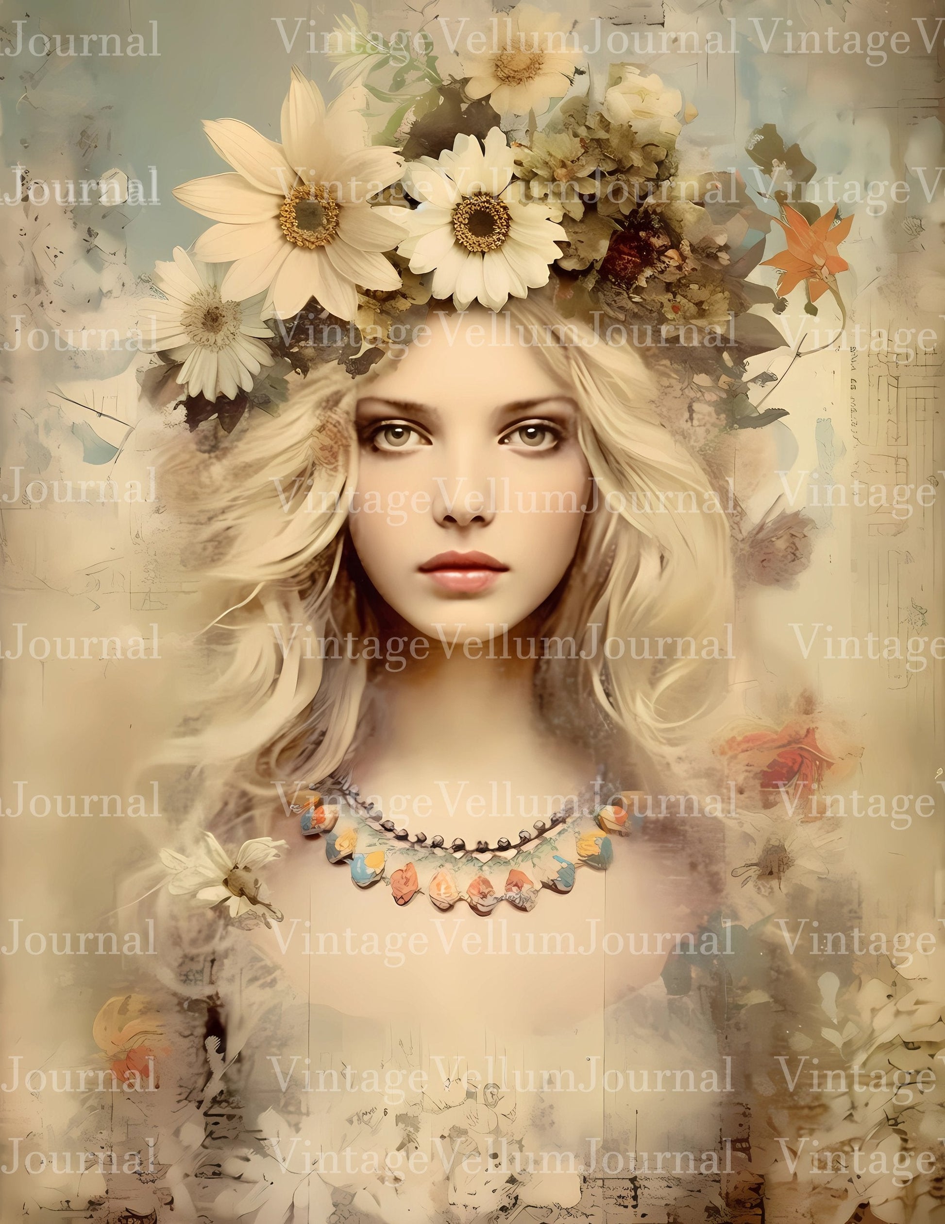 Flower Princess Junk Journal Pages - CraftNest