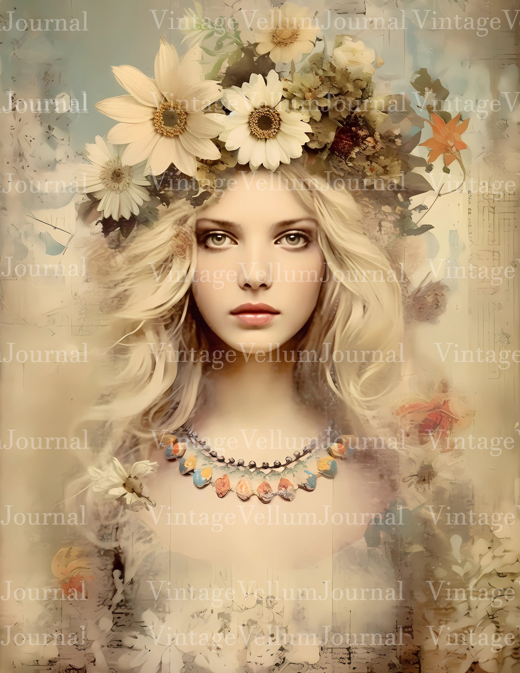 Flower Princess Junk Journal Pages - CraftNest