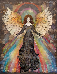 Rainbow Angels Junk Journal Pages - CraftNest