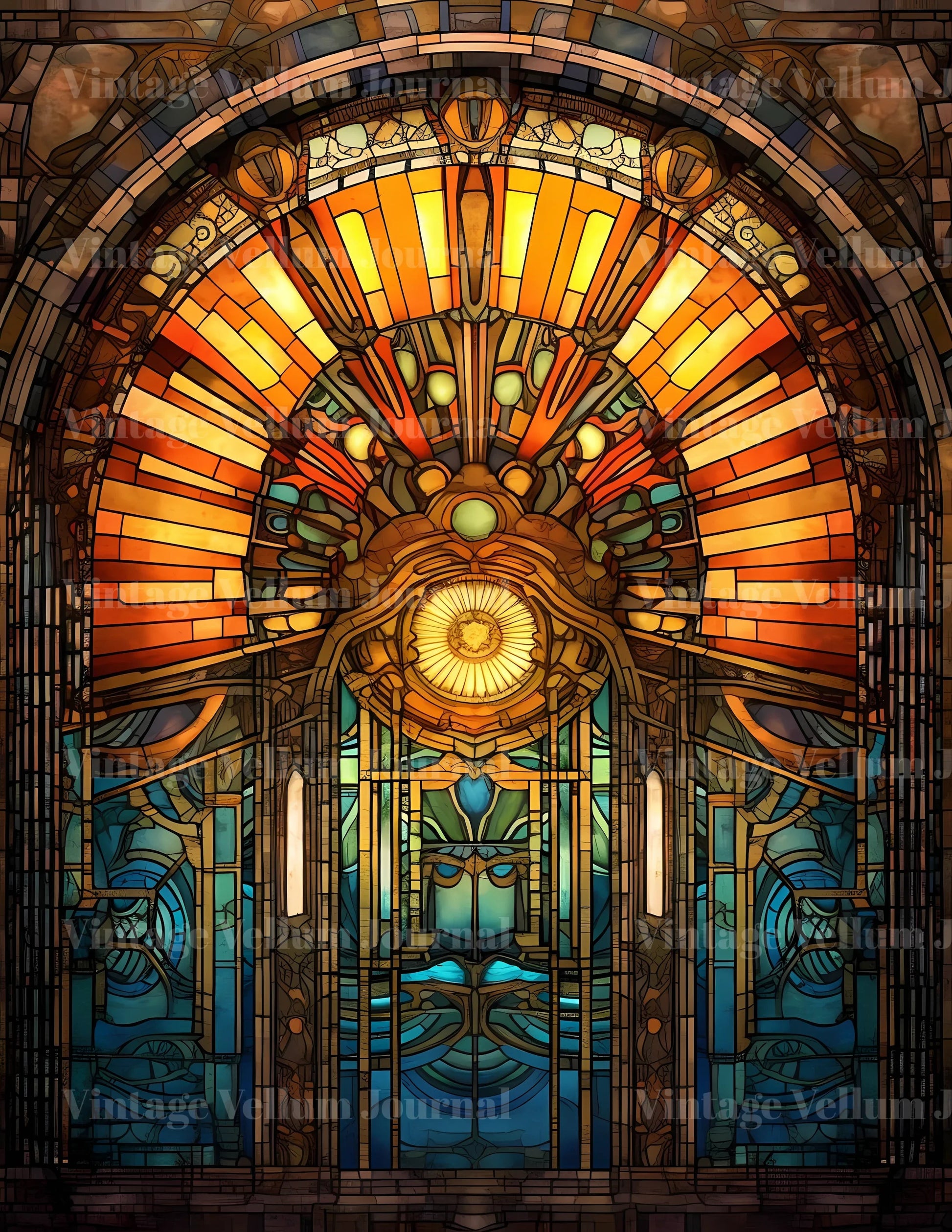 Stained Glass Junk Journal Pages - CraftNest