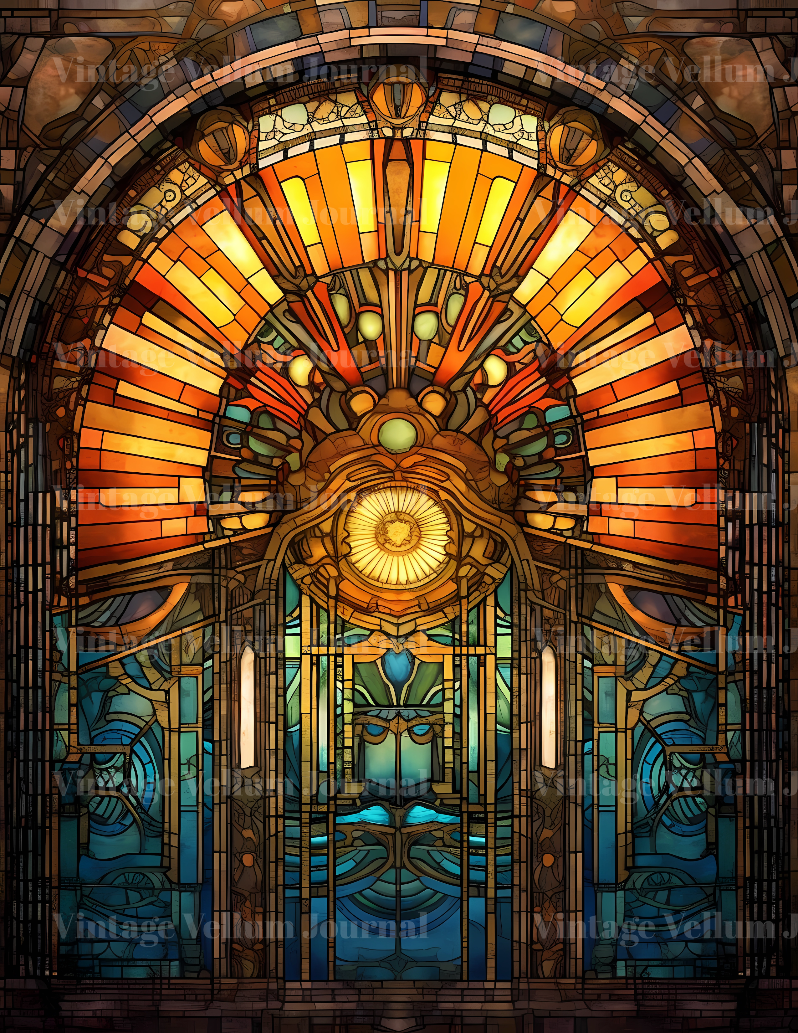 Stained Glass Junk Journal Pages - CraftNest