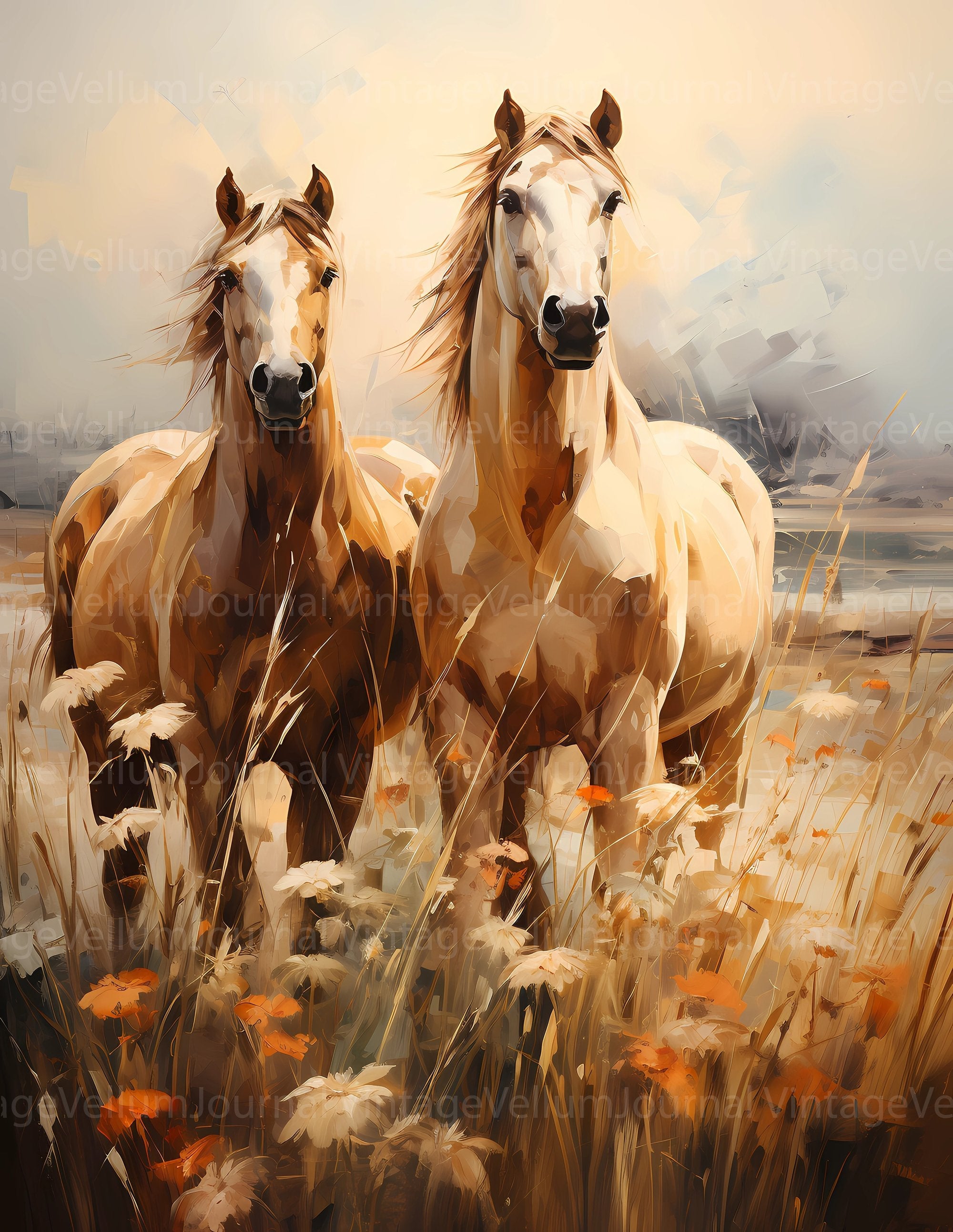 Cute Horses Junk Journal Pages - CraftNest