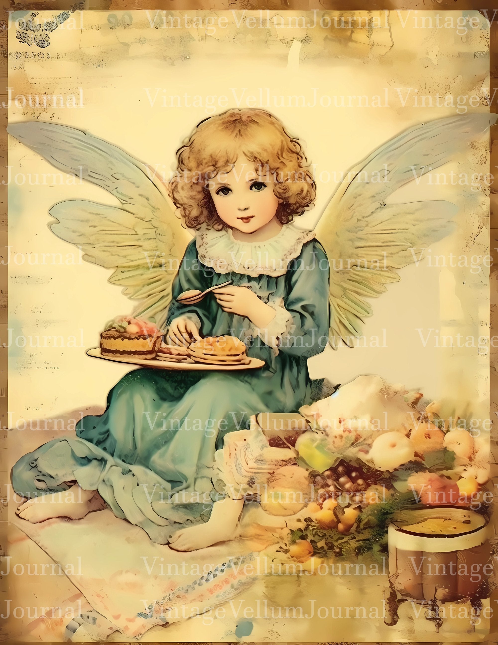 Cute Angels Junk Journal Pages - CraftNest