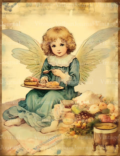 Cute Angels Junk Journal Pages - CraftNest