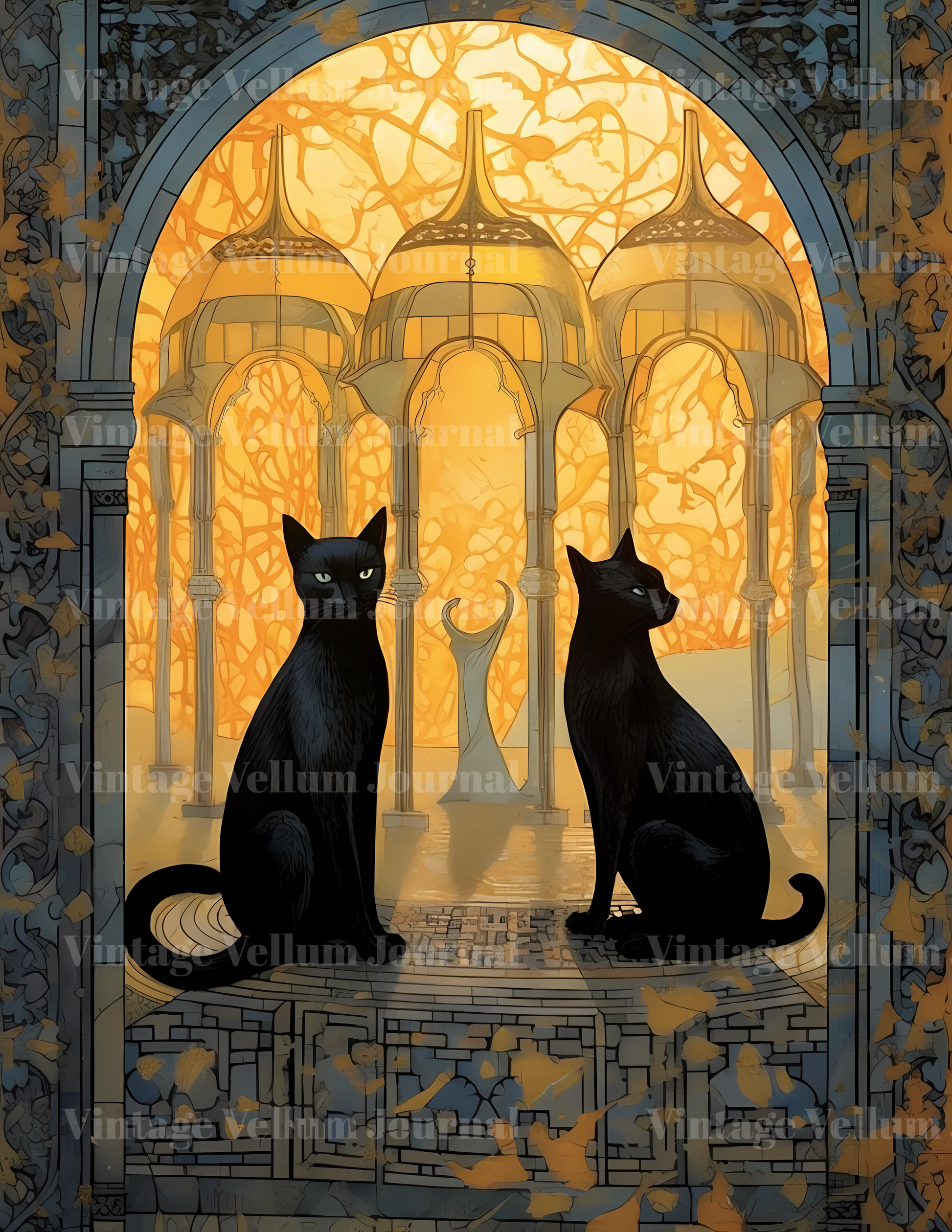Black Cats Junk Journal Pages - CraftNest
