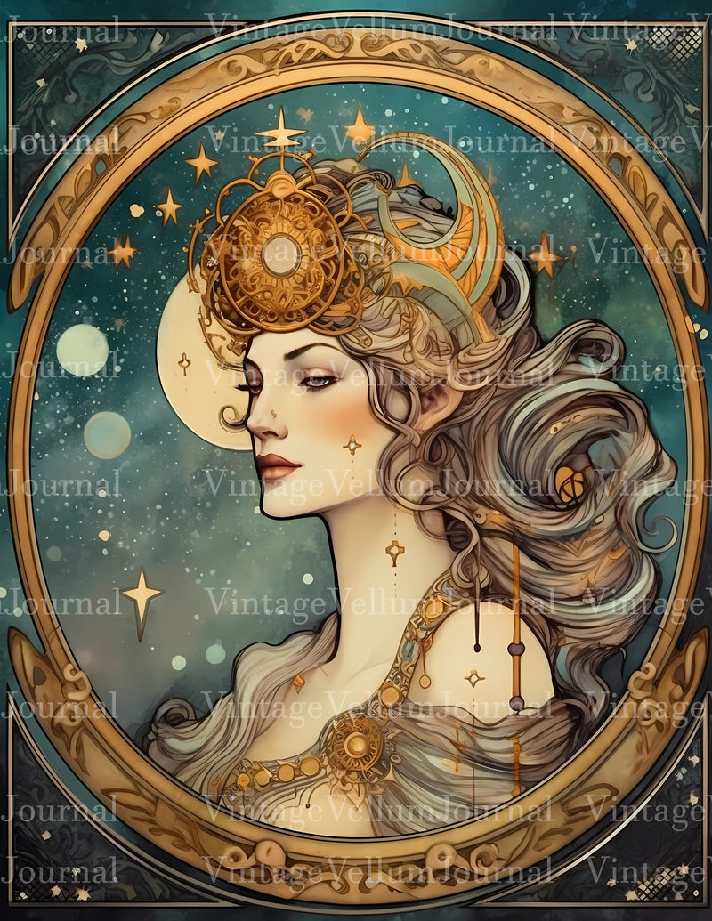 Moon Princess Junk Journal Pages - CraftNest