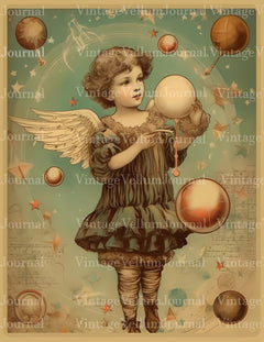 Cute Angels Junk Journal Pages - CraftNest