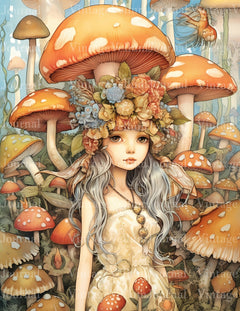 Mushroom Princess Junk Journal Pages - CraftNest