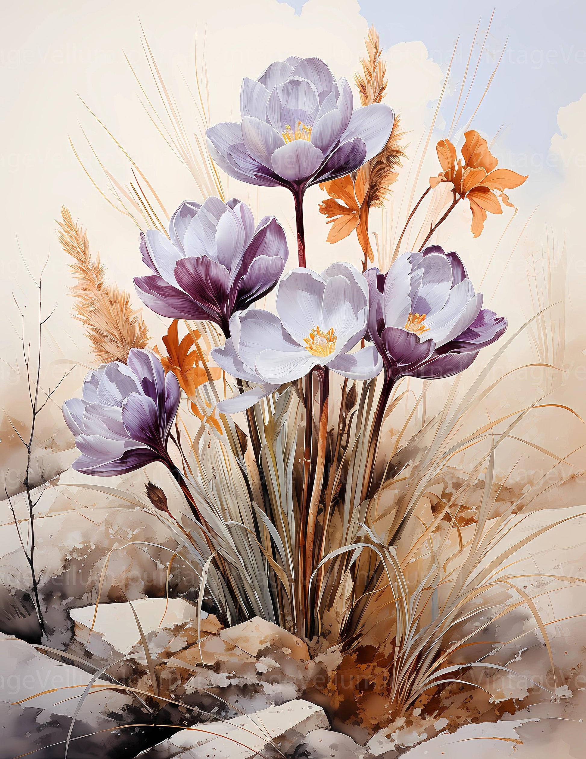 Crocus In The Crisp Junk Journal Pages - CraftNest
