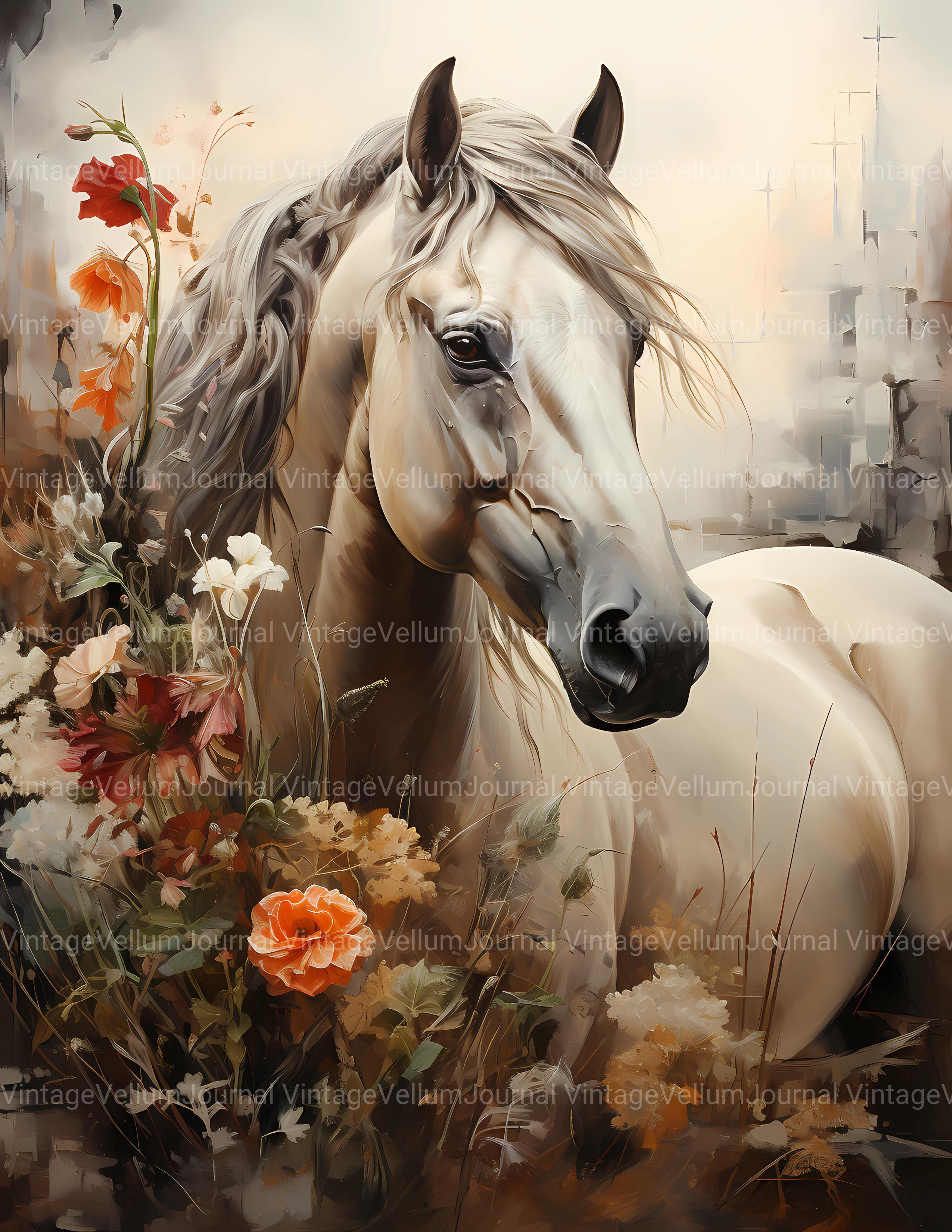 Horses In Nature Junk Journal Pages - CraftNest