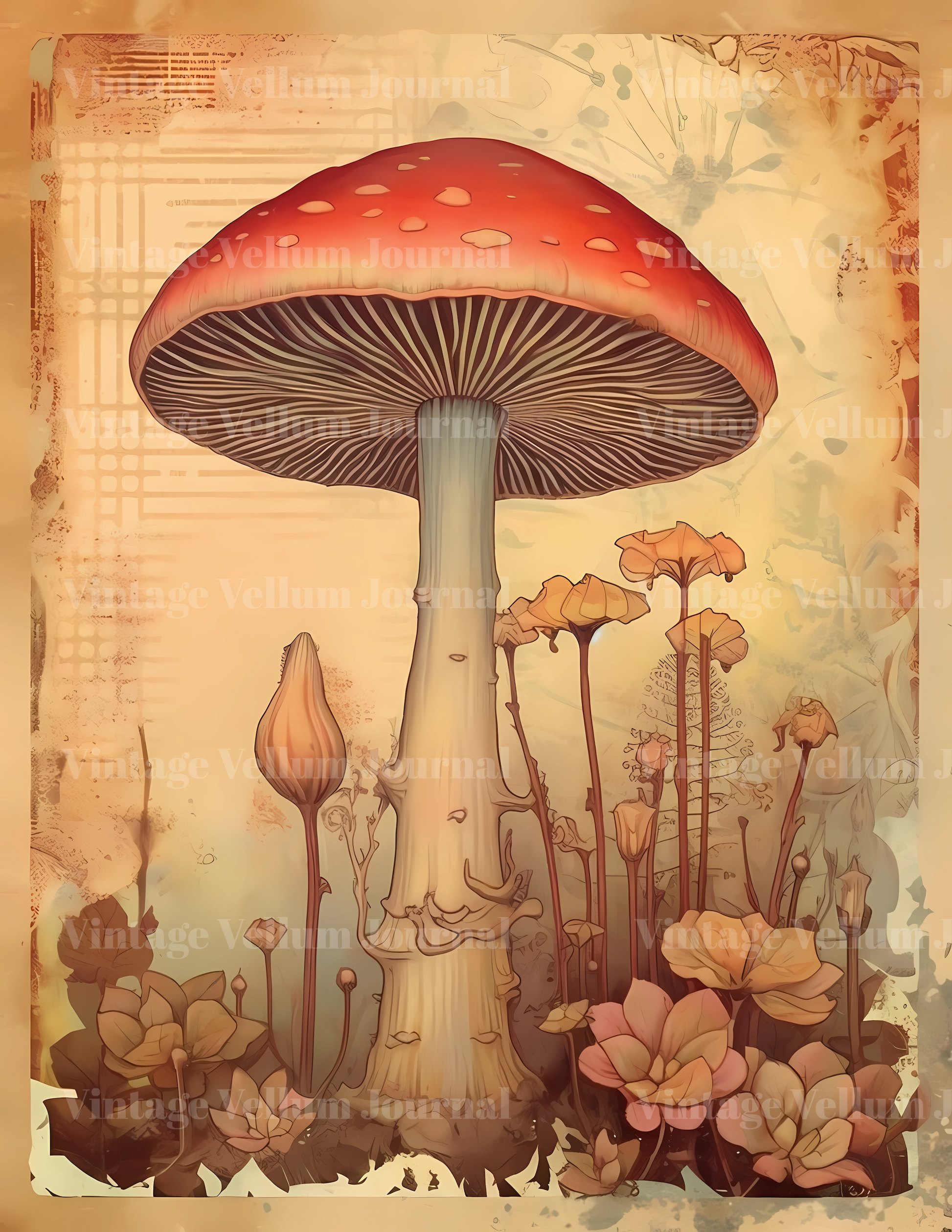 Wild Mushrooms Junk Journal Pages - CraftNest