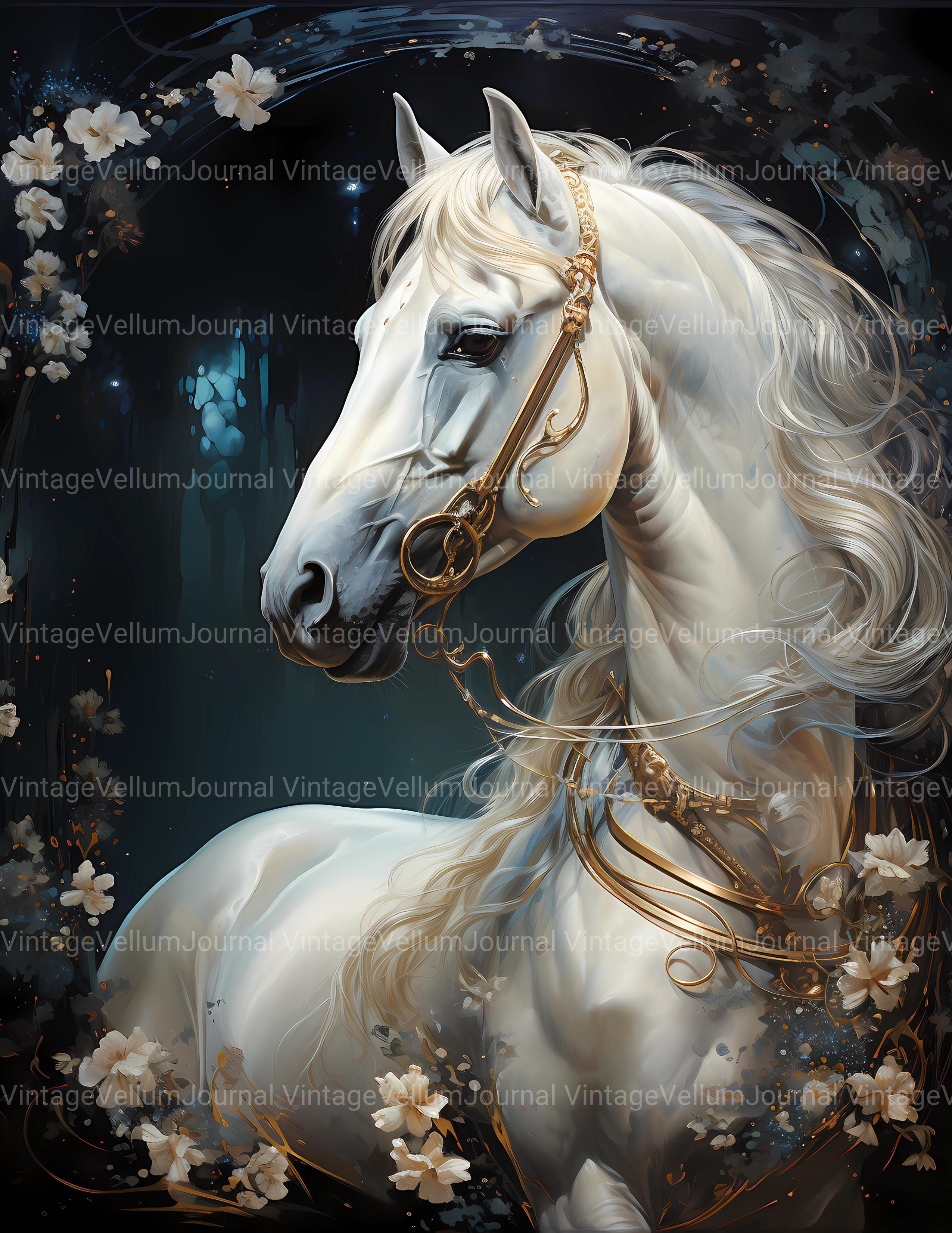 Ice Horses Junk Journal Pages - CraftNest