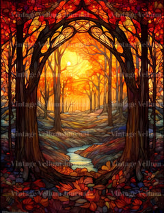 Stained Glass Seasons Junk Journal Pages - CraftNest
