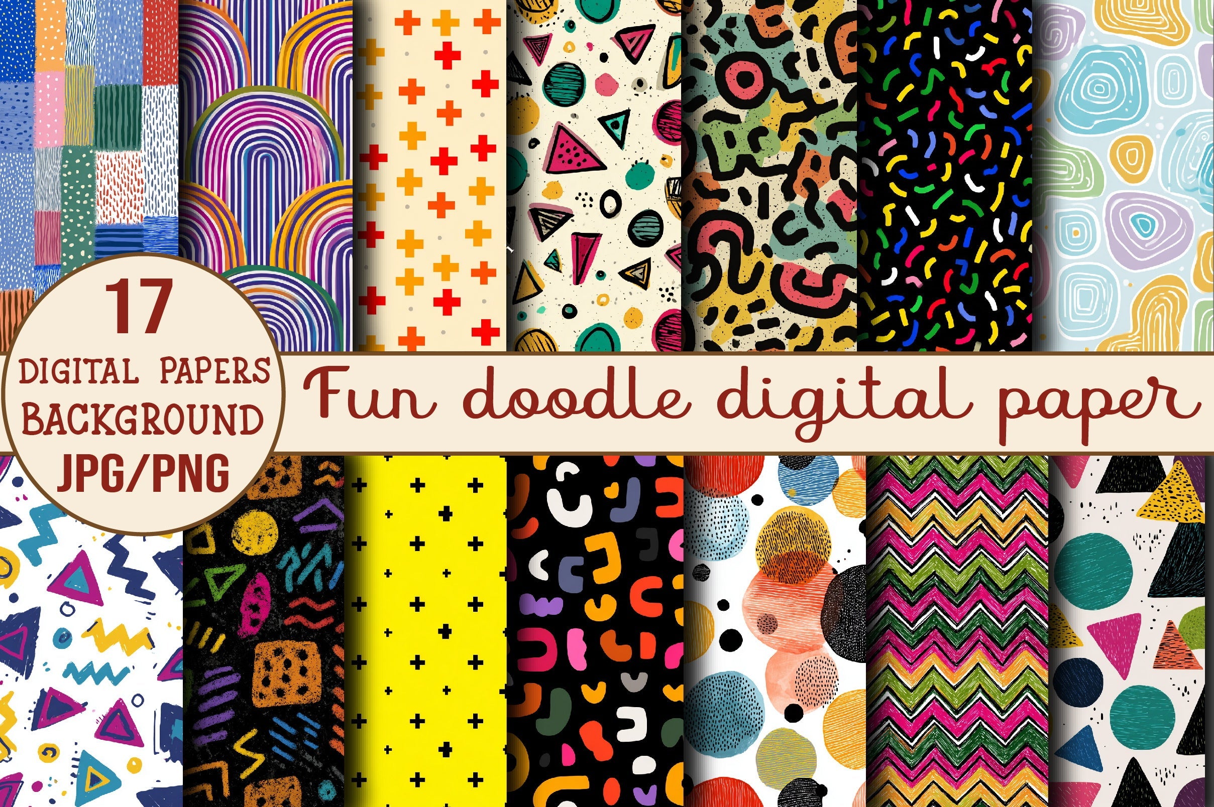 Fun Doodle Pack Digital Paper
