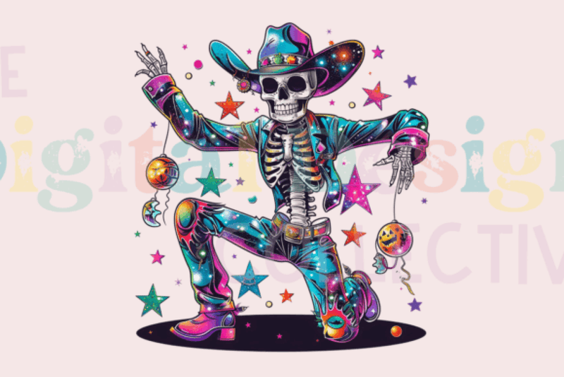 Funky Halloween Skeleton Disco Ball Clipart Bundle - CraftNest - Digital Crafting and Art