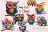 Funky Owl & Groovy Birds Clipart Bundle