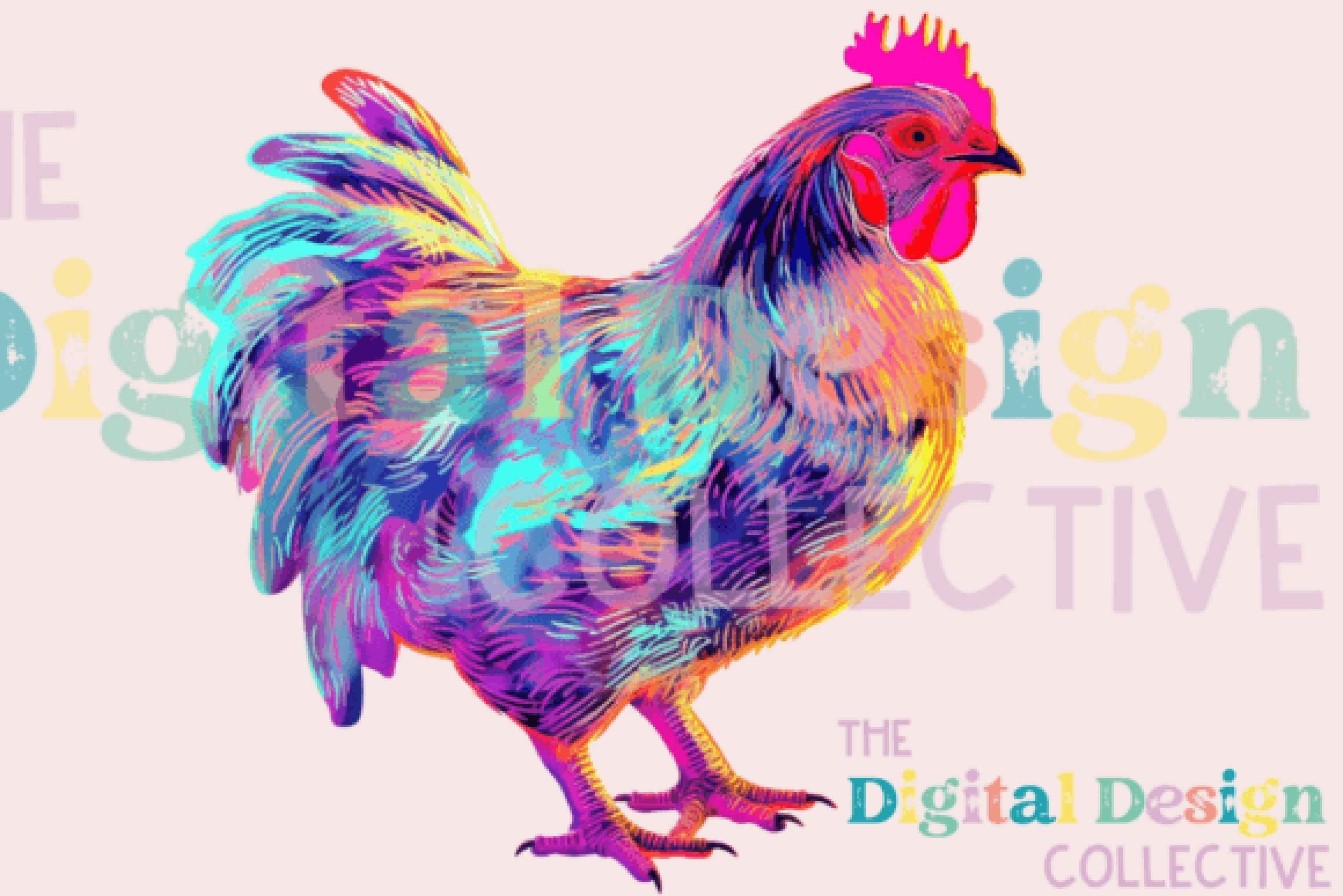 Funny Crazy Chicken Clipart Bundle