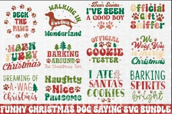 Funny Christmas Dog Bundle - CraftNest - Digital Crafting and Art
