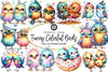 Funny Colorful Birds Clipart Bundle