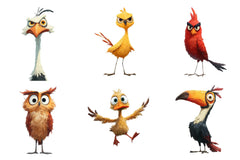 Funny & Cute Birds Clipart Bundle - CraftNest - Digital Crafting and Art