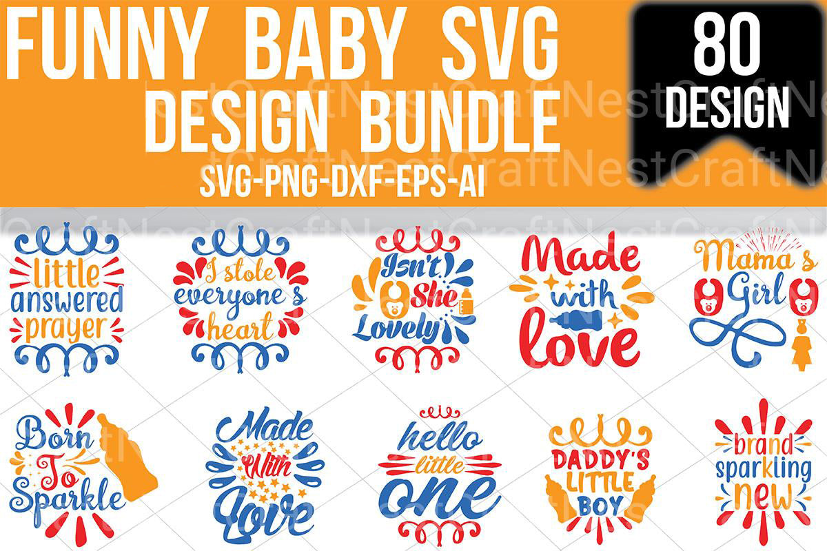 Baby SVG Bundle 4 - CraftNest - Digital Crafting and Art