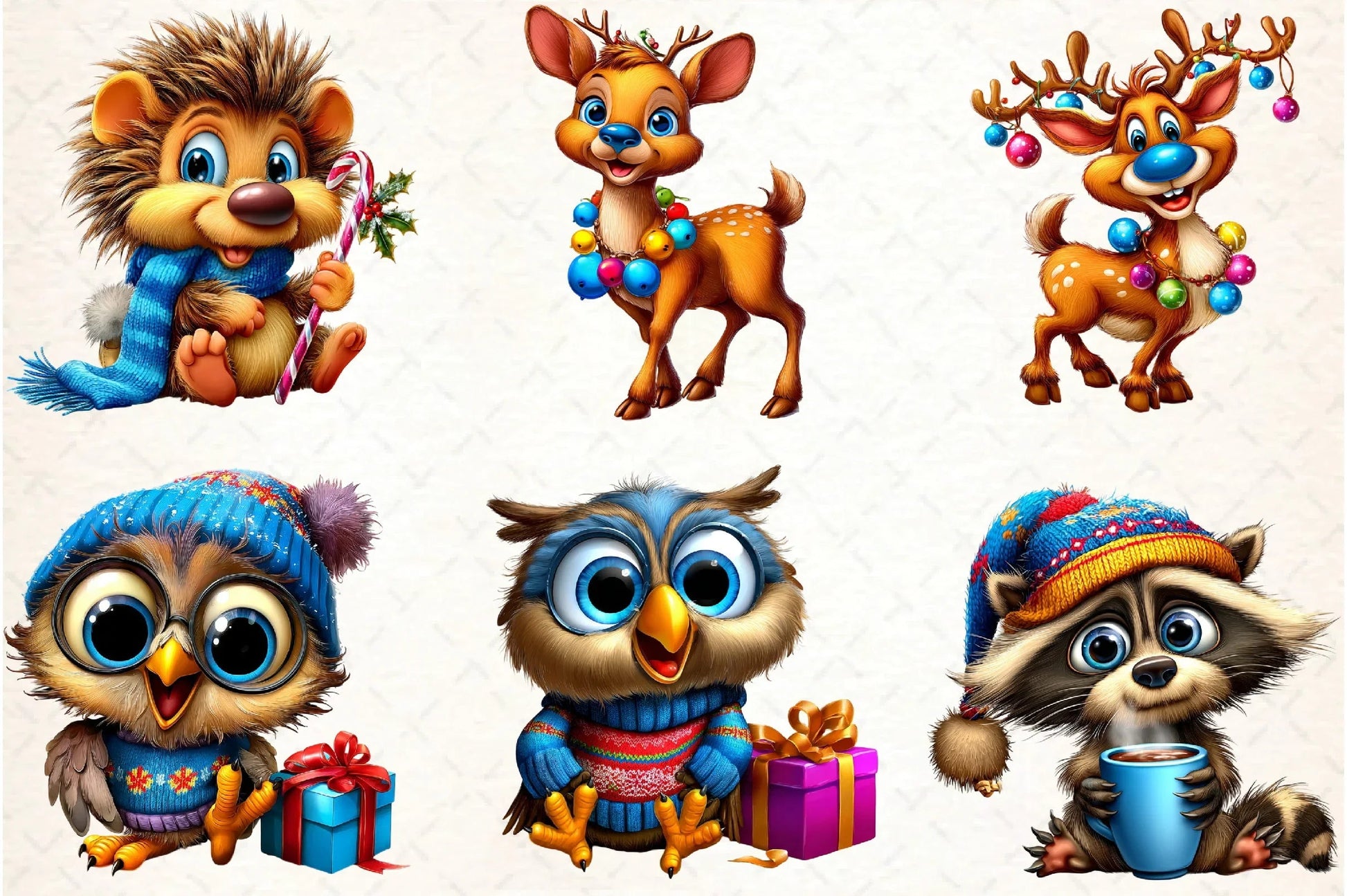 Funny Christmas Animal Clipart Bundle - CraftNest - Digital Crafting and Art