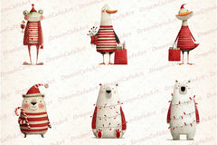 Funny Christmas Animals Clipart Bundle - CraftNest - Digital Crafting and Art