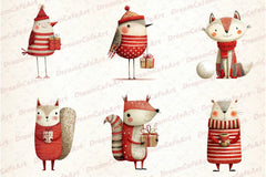 Funny Christmas Animals Clipart Bundle - CraftNest - Digital Crafting and Art