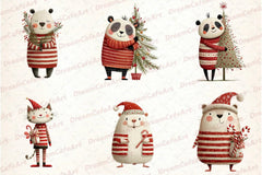 Funny Christmas Animals Clipart Bundle - CraftNest - Digital Crafting and Art