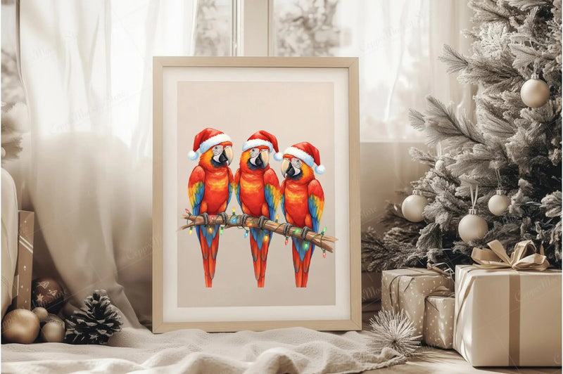 Funny Christmas Bird Clipart Bundle - CraftNest - Digital Crafting and Art