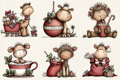 Funny Christmas Camels Clipart Bundle - CraftNest - Digital Crafting and Art