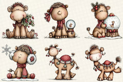 Funny Christmas Camels Clipart Bundle - CraftNest - Digital Crafting and Art
