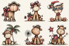 Funny Christmas Camels Clipart Bundle - CraftNest - Digital Crafting and Art