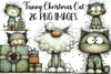 Funny Christmas Cat Clipart Bundle