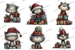 Funny Christmas Cat Clipart Bundle - CraftNest - Digital Crafting and Art