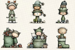 Funny Christmas Cat Clipart Bundle - CraftNest - Digital Crafting and Art