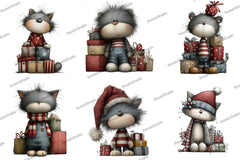 Funny Christmas Cat Clipart Bundle - CraftNest - Digital Crafting and Art