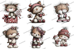 Funny Christmas Cats Clipart Bundle - CraftNest - Digital Crafting and Art