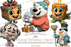 Funny Christmas Clipart Bundle - CraftNest - Digital Crafting and Art